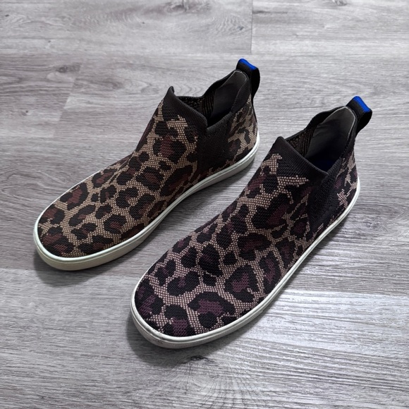 Rothy’s Chelsea Wildcat Leopard Cheetah Sneakers 9.5 Animal Print Shoes - Picture 5 of 13